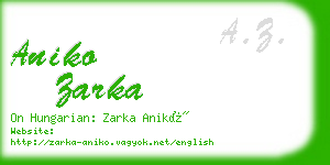 aniko zarka business card